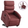 Sillón reclinable elevable cuero artificial rojo tinto en Sillones | Comprar online en Foru.es