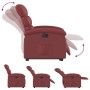 Sillón reclinable elevable cuero artificial rojo tinto en Sillones | Comprar online en Foru.es