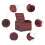 Sillón reclinable elevable cuero artificial rojo tinto en Sillones | Comprar online en Foru.es