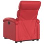 Sillón reclinable elevable cuero artificial rojo en Sillones | Comprar online en Foru.es