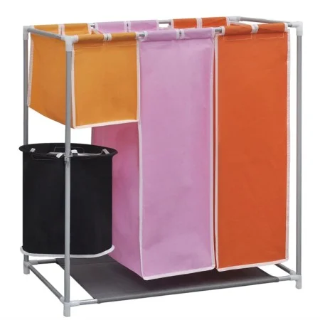 Cesto de ropa sucia 3 secciones con cubo de lavado de vidaXL, Cestas para ropa - Ref: Foro24-242058, Precio: 31,04 €, Descuen...