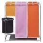 Cesto de ropa sucia 3 secciones con cubo de lavado de vidaXL, Cestas para ropa - Ref: Foro24-242058, Precio: 31,04 €, Descuen...