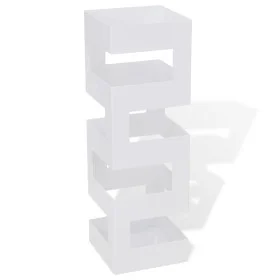 Paragüero cuadrado soporte de bastones acero blanco 48,5 cm de vidaXL, Paragüeros - Ref: Foro24-242470, Precio: 32,39 €, Desc...