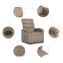 Sillón reclinable elevable cuero artificial color capuchino en Sillones | Comprar online en Foru.es
