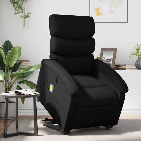 Sillón reclinable de masaje de pie cuero artificial negro en Sillones | Comprar online en Foru.es
