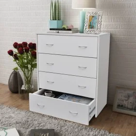 Aparador con 4 cajones blanco 60x30,5x71 cm de vidaXL, Aparadores - Ref: Foro24-242545, Precio: 85,75 €, Descuento: %