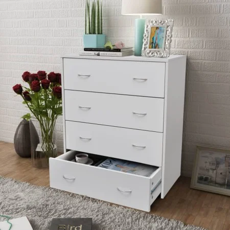 Aparador con 4 cajones blanco 60x30,5x71 cm de vidaXL, Aparadores - Ref: Foro24-242545, Precio: 85,75 €, Descuento: %