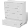 Aparador con 4 cajones blanco 60x30,5x71 cm de vidaXL, Aparadores - Ref: Foro24-242545, Precio: 85,75 €, Descuento: %