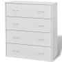 Aparador con 4 cajones blanco 60x30,5x71 cm de vidaXL, Aparadores - Ref: Foro24-242545, Precio: 91,52 €, Descuento: %