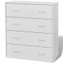 Aparador con 4 cajones blanco 60x30,5x71 cm de vidaXL, Aparadores - Ref: Foro24-242545, Precio: 85,75 €, Descuento: %