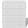 Aparador con 4 cajones blanco 60x30,5x71 cm de vidaXL, Aparadores - Ref: Foro24-242545, Precio: 91,52 €, Descuento: %