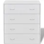 Aparador con 4 cajones blanco 60x30,5x71 cm de vidaXL, Aparadores - Ref: Foro24-242545, Precio: 85,75 €, Descuento: %