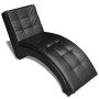 Diván con almohada de cuero sintético negro de vidaXL, Divanes - Ref: Foro24-242216, Precio: 210,14 €, Descuento: %