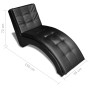 Diván con almohada de cuero sintético negro de vidaXL, Divanes - Ref: Foro24-242216, Precio: 210,14 €, Descuento: %