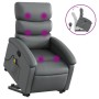 Sillón reclinable de masaje de pie cuero artificial gris en Sillones | Comprar online en Foru.es