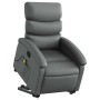 Sillón reclinable de masaje de pie cuero artificial gris en Sillones | Comprar online en Foru.es