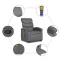 Sillón reclinable de masaje de pie cuero artificial gris en Sillones | Comprar online en Foru.es