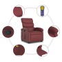 Sillón reclinable de masaje de pie cuero artificial rojo tinto en Sillones | Comprar online en Foru.es