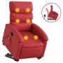 Sillón reclinable de masaje de pie cuero artificial rojo en Sillones | Comprar online en Foru.es