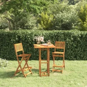 Mesa alta de terraza madera maciza de acacia 75x75x110 cm de , Mesas de jardín - Ref: Foro24-319187, Precio: 125,04 €, Descue...