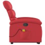 Sillón reclinable de masaje de pie cuero artificial rojo en Sillones | Comprar online en Foru.es