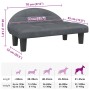 Cama para perros de terciopelo gris oscuro 70x52x30 cm en Camas para perros | Comprar online en Foru.es