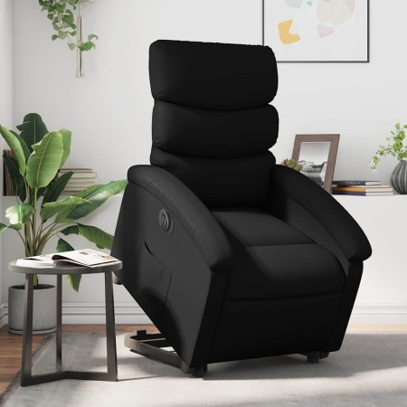 Sillón reclinable y elevable eléctrico cuero sintético negro en Sillones | Comprar online en Foru.es
