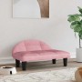 Cama para perros de terciopelo rosa 70x52x30 cm en Camas para perros | Comprar online en Foru.es