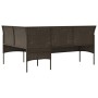 Sofá en forma de L con cojines ratán sintético marrón de , Sofás de exterior - Ref: Foro24-318583, Precio: 195,45 €, Descuent...