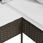 Sofá en forma de L con cojines ratán sintético marrón de , Sofás de exterior - Ref: Foro24-318583, Precio: 195,45 €, Descuent...