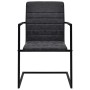 Sillas de comedor voladizas 2 unidades cuero sintético negro de vidaXL, Sillas de comedor - Ref: Foro24-242285, Precio: 204,7...