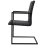 Sillas de comedor voladizas 2 unidades cuero sintético negro de vidaXL, Sillas de comedor - Ref: Foro24-242285, Precio: 204,7...