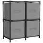Armario almacenaje de acero con 4 cestas tela gris 63x30x71 cm de , Taquillas y armarios de almacenamiento - Ref: Foro24-3372...