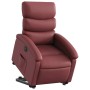 Sillón elevable eléctrico cuero artificial rojo tinto en Sillones | Comprar online en Foru.es