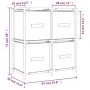 Armario almacenaje de acero con 4 cestas tela gris 63x30x71 cm de , Taquillas y armarios de almacenamiento - Ref: Foro24-3372...