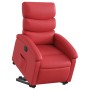 Sillón elevable eléctrico cuero artificial rojo en Sillones | Comprar online en Foru.es