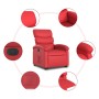 Sillón elevable eléctrico cuero artificial rojo en Sillones | Comprar online en Foru.es