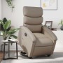 Sillón elevable eléctrico cuero artificial capuchino en Sillones | Comprar online en Foru.es