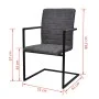 Sillas voladizas de comedor 2 unidades cuero sintético gris de vidaXL, Sillas de comedor - Ref: Foro24-242286, Precio: 180,14...