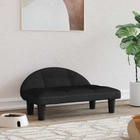 Cama para perros de terciopelo negra 70x52x30 cm en Camas para perros | Comprar online en Foru.es