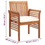 Sillas de comedor de jardín 4 uds con cojines madera de acacia de , Sillas de jardín - Ref: Foro24-3120450, Precio: 415,15 €,...