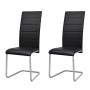 Sillas voladizas de comedor 2 unidades cuero sintético negro de vidaXL, Sillas de comedor - Ref: Foro24-242289, Precio: 130,7...