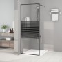 Mampara de ducha vidrio ESG transparente negro 80x195 cm de , Paredes y mamparas de ducha - Ref: Foro24-152145, Precio: 151,3...