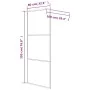 Duschwand aus schwarzem, transparentem ESG-Glas, 80 x 195 cm von , Duschwände und Duschwände - Ref: Foro24-152145, Preis: 160...