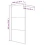Transparente Duschwand aus schwarzem ESG-Glas, 100 x 195 cm von , Duschwände und Duschwände - Ref: Foro24-152147, Preis: 188,...