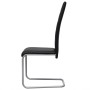 Sillas voladizas de comedor 2 unidades cuero sintético negro de vidaXL, Sillas de comedor - Ref: Foro24-242289, Precio: 130,7...