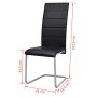 Sillas voladizas de comedor 2 unidades cuero sintético negro de vidaXL, Sillas de comedor - Ref: Foro24-242289, Precio: 130,7...