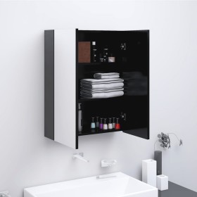 Armario de espejo de baño MDF gris antracita 60x15x75 cm de , Tocadores de baño - Ref: Foro24-331529, Precio: 142,14 €, Descu...