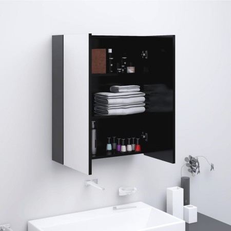 Armario de espejo de baño MDF gris antracita 60x15x75 cm de , Tocadores de baño - Ref: Foro24-331529, Precio: 142,14 €, Descu...