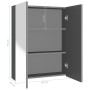 Armario de espejo de baño MDF gris antracita 60x15x75 cm de , Tocadores de baño - Ref: Foro24-331529, Precio: 142,14 €, Descu...